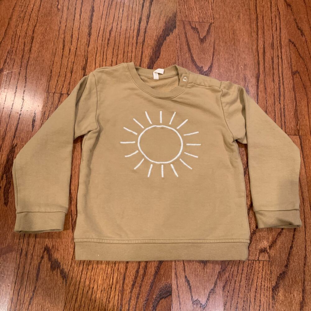 Quincy Mae Sun Embroidered Crewneck Sweatshirt | 2-3 Years
